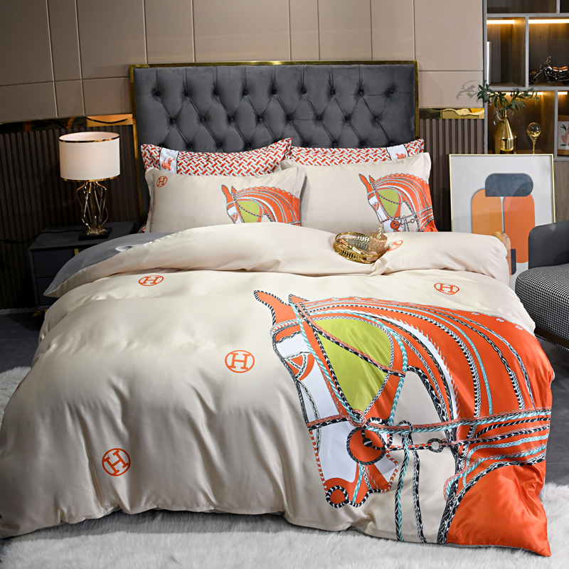 Digital Printing silk bedding 4PCS 0608